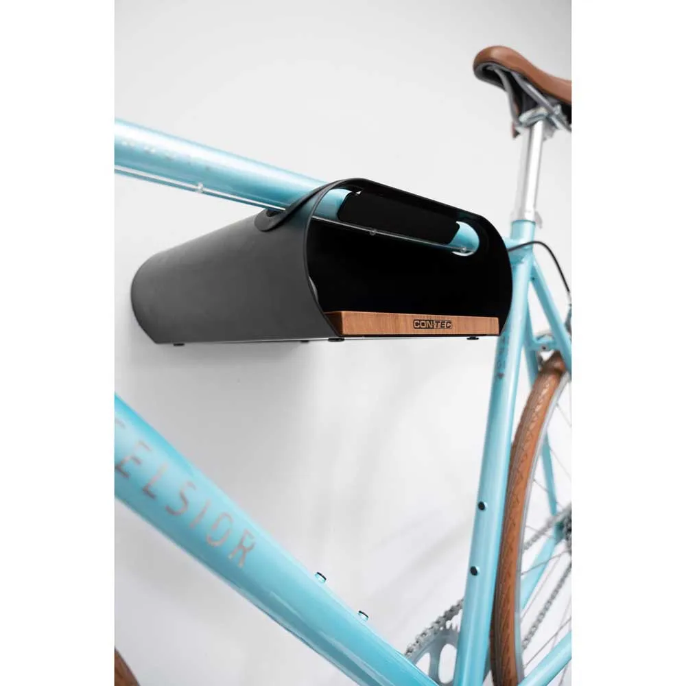 Con-Tec Bikeart Tube Väggmonterat Cykelställ, Black / walnut, One Size