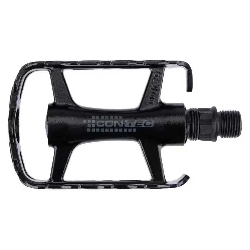 Con-Tec Blacktop Cykelpedaler, Black / silver, One Size