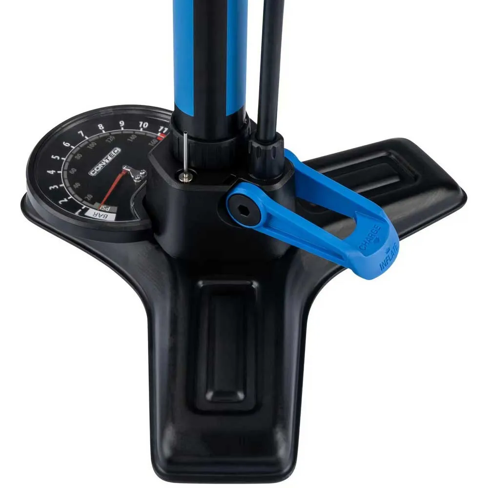 Con-Tec Boost Cykelpump, Black / blue, 160psi