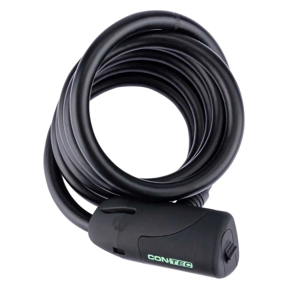 Con-Tec Curly Sloc Kabellås, Black, 10 x 1500mm