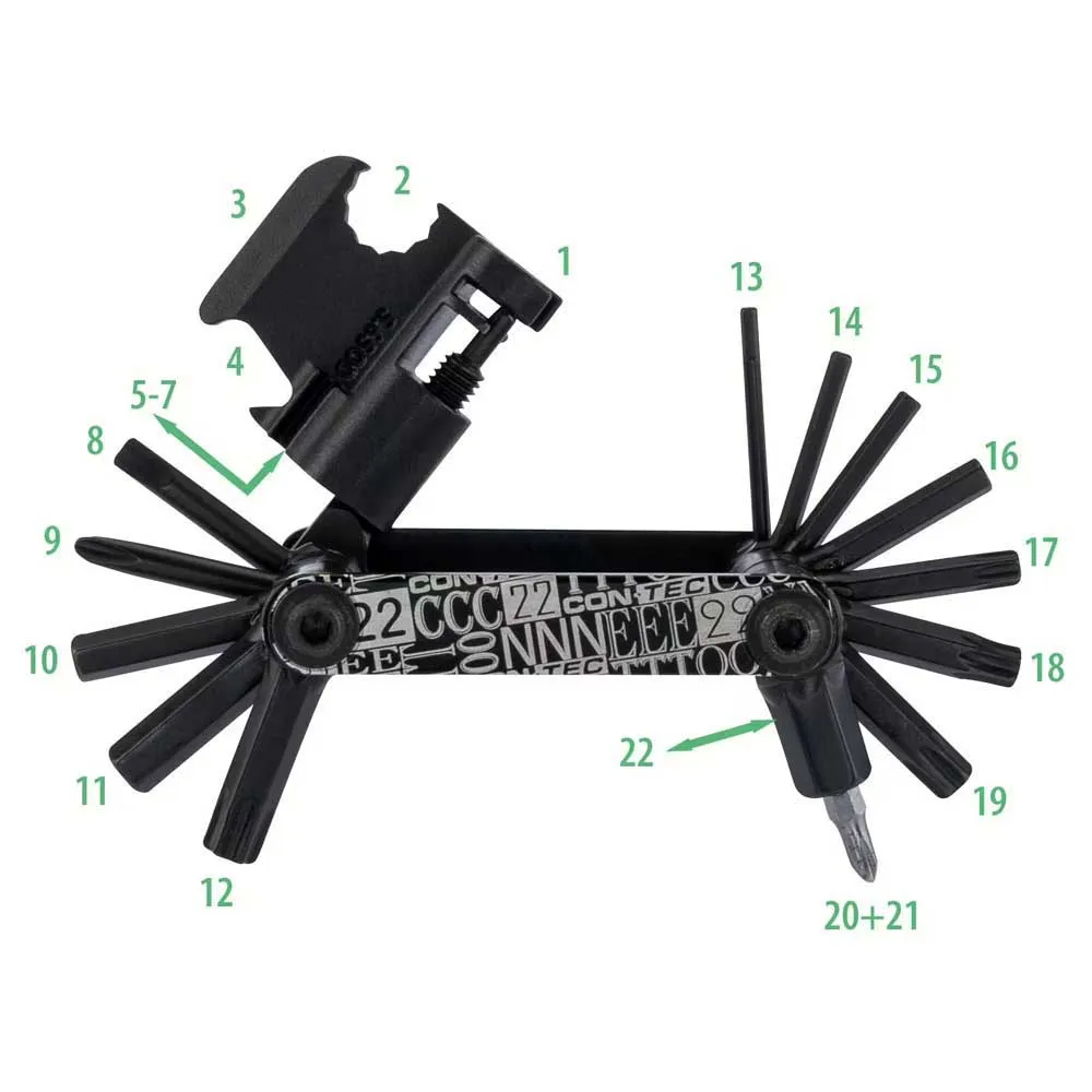 Con-Tec F22 Stealth Multiverktyg, Black, One Size Con-Tec F22 Stealth Multiverktyg, Black, One Size