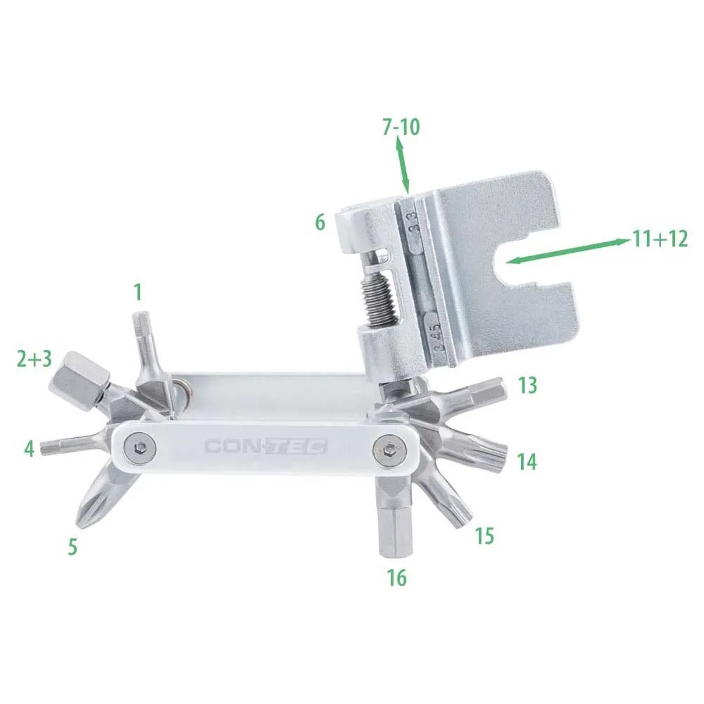 Con-Tec Tfr Striker 16 Multiverktyg, Silver / white, One Size