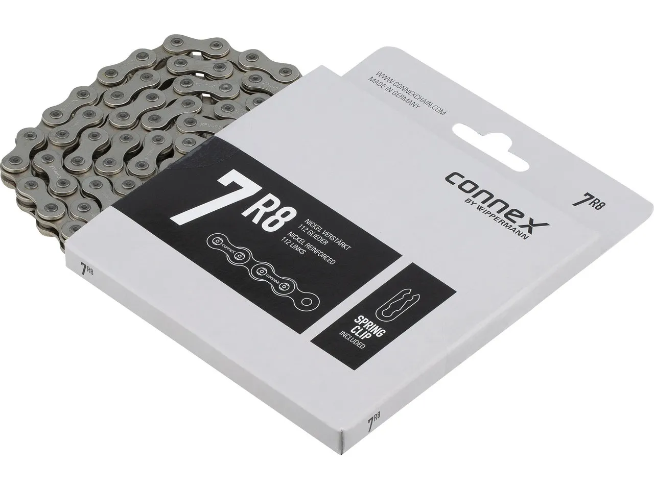 Connex 7R8 1-fach Kette, Silver, 112 Links Connex 7R8 1-fach Kette, Silver, 112 Links