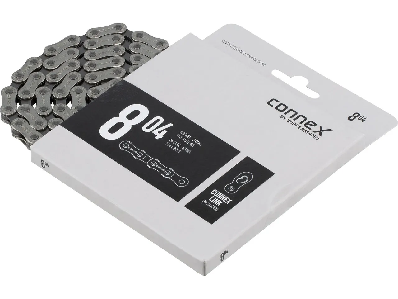Connex 804 7-/8-fach Kette, Black / silver, 114 Links