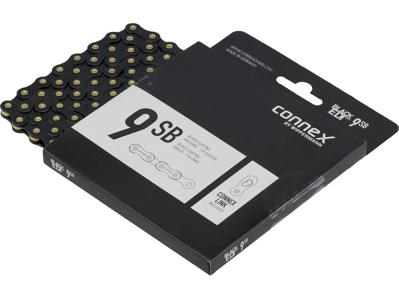 Connex 9SB Black Edition 9-fach Kette, Black / gold, 114 Links
