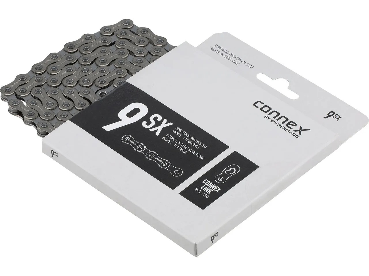 Connex 9SX 9-fach Edelstahl Kette, Silver, 114 Links
