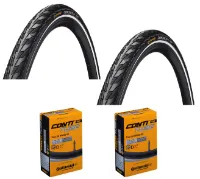 Continental 2 Däck + 2 Slangar Continental Contact 26"x 1.75 (47-559) med reflex med reflex dunlop ventil