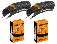 Continental 2 Däck + 2 Slangar Continental Contact Plus 700x35C Reflex racer ventil Continental 2 Däck + 2 Slangar Continental Contact Plus 700x35C Reflex racer ventil