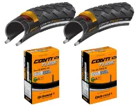 Continental 2 Däck + 2 Slangar Continental Contact Plus 700x42 (42-622) Reflex auto ventil Continental 2 Däck + 2 Slangar Continental Contact Plus 700x42 (42-622) Reflex auto ventil