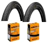 Continental 2 Däck + 2 Slangar MTB däck Continental Double fighter III 700x35 (37-622) racer ventil