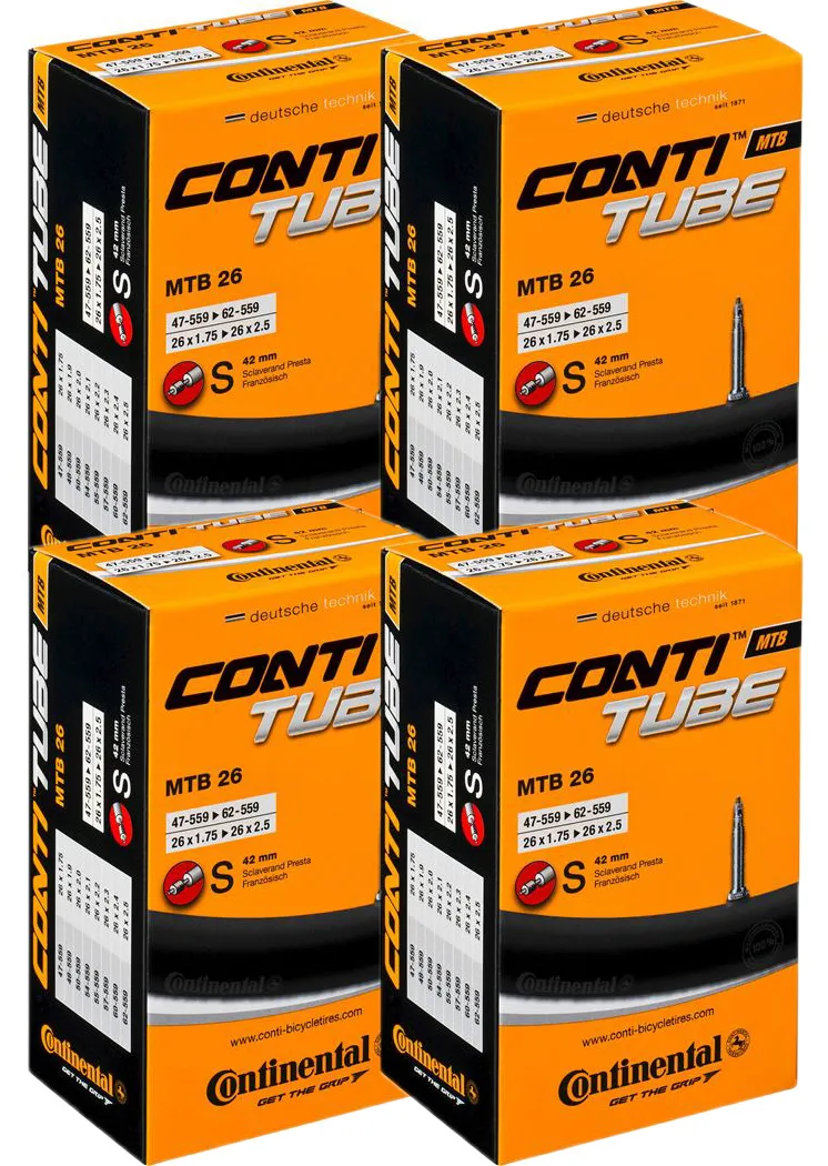 Continental 4 st. Continental 26"Slang 47/62-559 med 42mm racer ventil