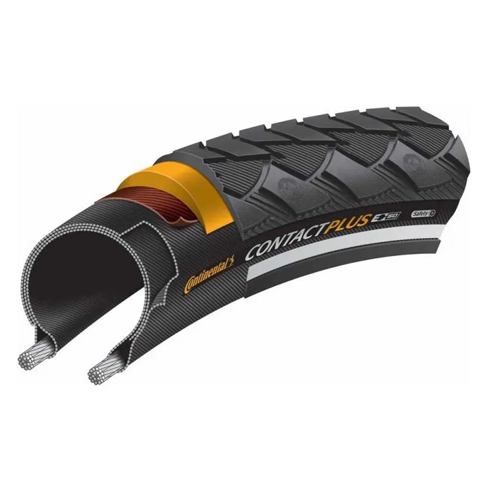 Continental Contact Plus Safetyplus Breaker 700c X 40 Styvt Urbandäck, Black reflex, 700C x 40 Continental Contact Plus Safetyplus Breaker 700c X 40 Styvt Urbandäck, Black reflex, 700C x 40