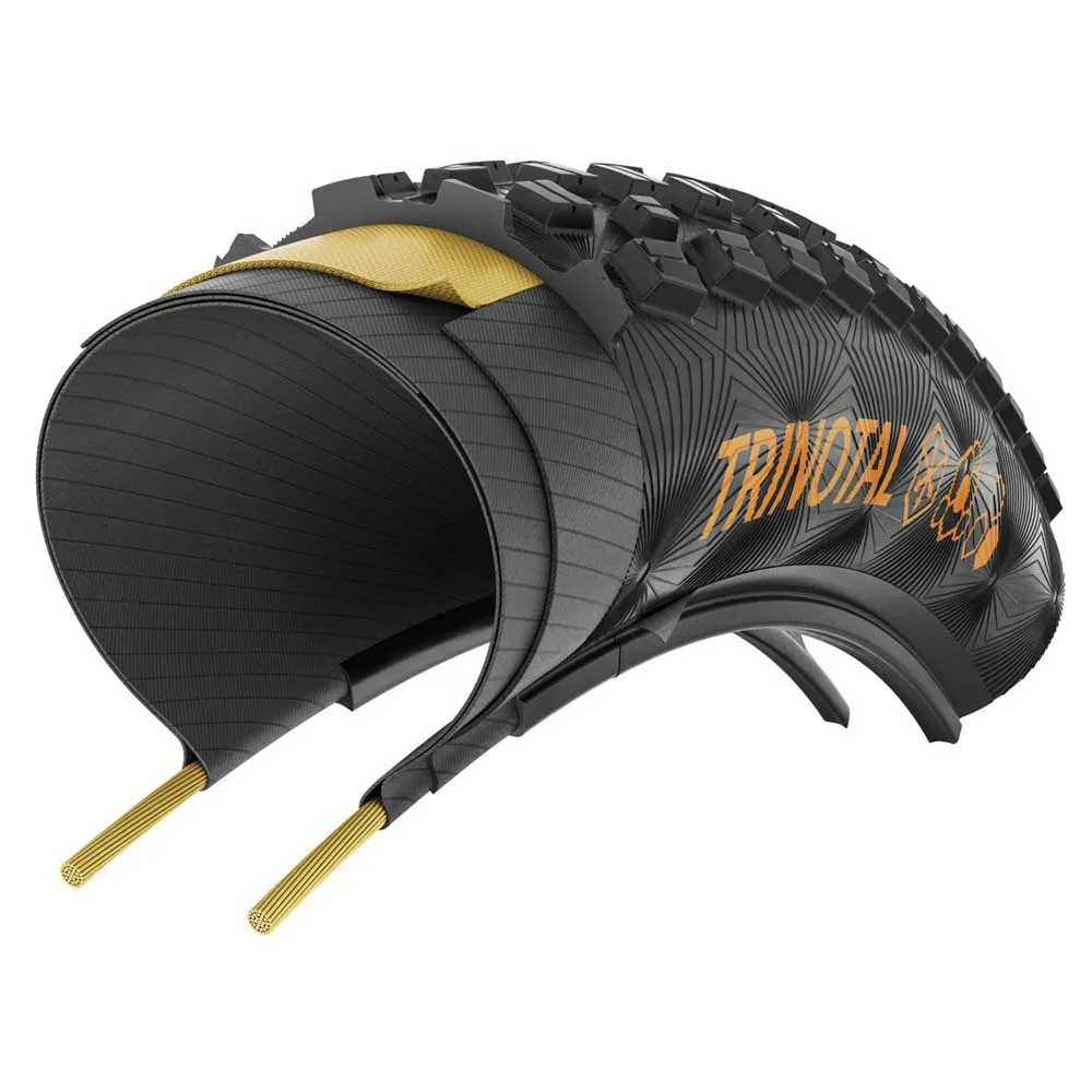Continental Trinotal Trail Grip Tubeless 26´´ X 2.20 Mtb-däck, Black / black, 26" x 2.20 Continental Trinotal Trail Grip Tubeless 26´´ X 2.20 Mtb-däck, Black / black, 26" x 2.20
