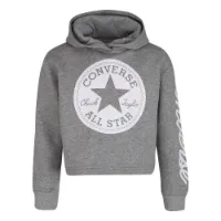 Converse Chuck Patch Crop Tröja Med Huva Converse Chuck Patch Crop Tröja Med Huva