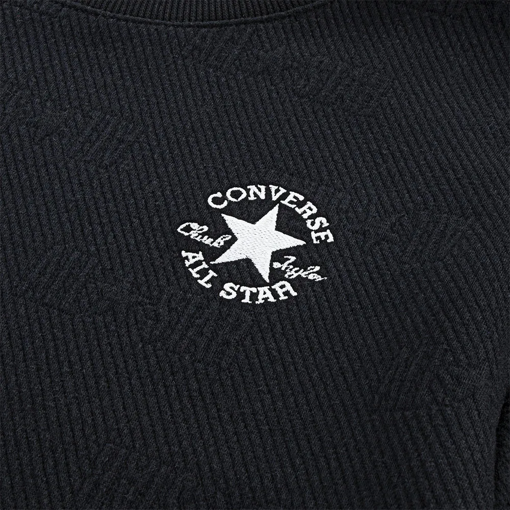 Converse Novelty Logo Texture Crew Tröja, Black, 13-15Y