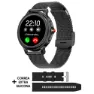 Cool Metal Silicone Dover Smartklocka, Black