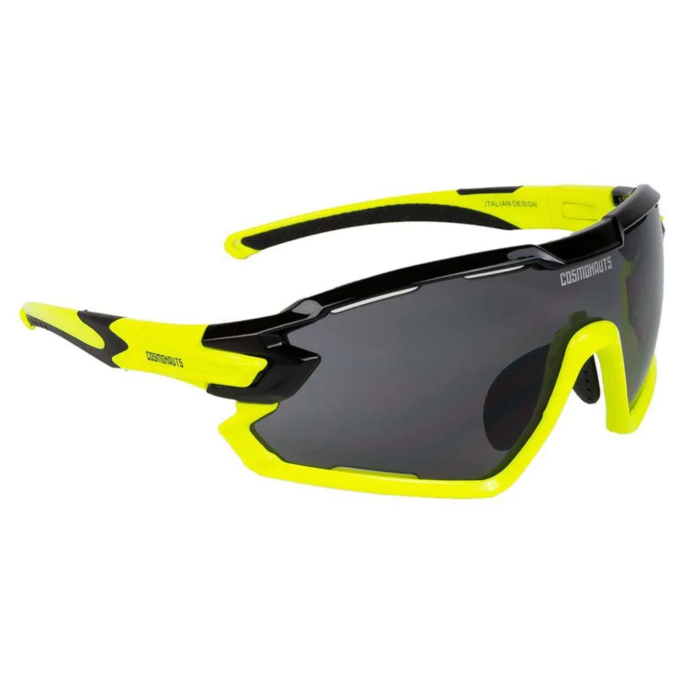 COSMO Lunar Roving Solglasögon, Black / yellow fluor, Grey Mirror/CAT3