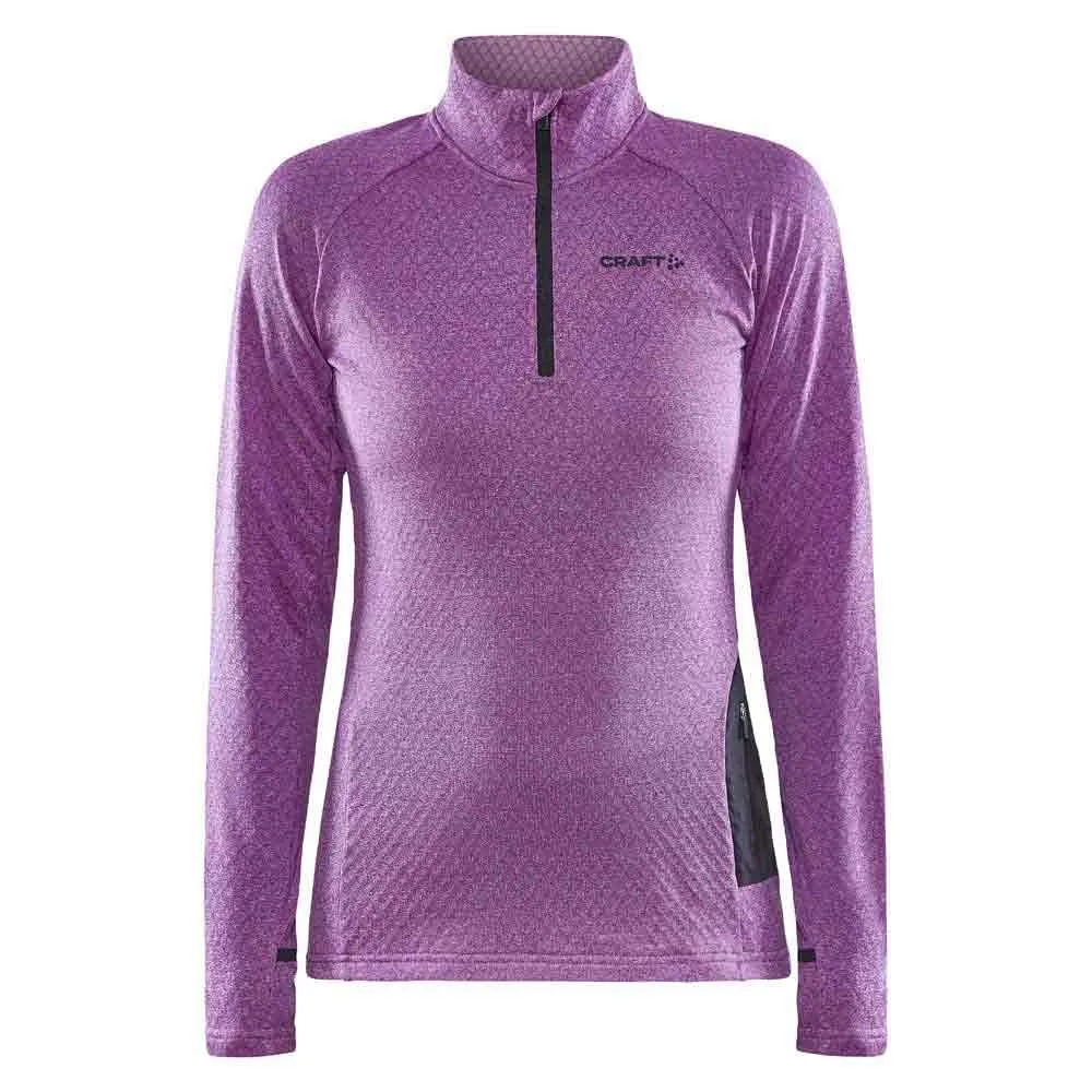 Craft Core Trim Fleece Med Halv Dragkedja, Cassius / melange Craft Core Trim Fleece Med Halv Dragkedja, Cassius / melange