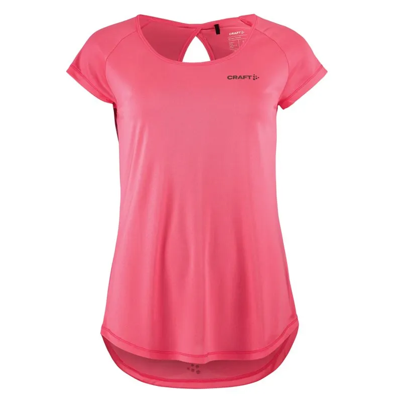 Craft Eaze SS Melange Tee W, Fuchsia melange