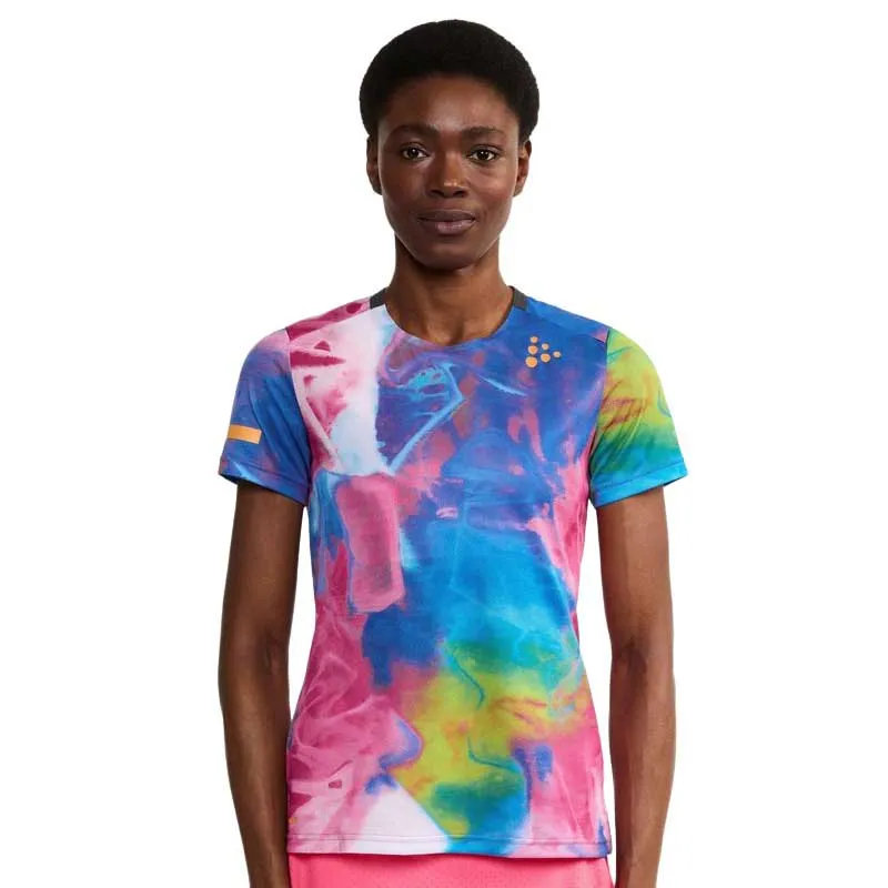 Craft Pro Hypervent Jaquard T-shirt Med Korta ärmar female, Fuchsia / multi