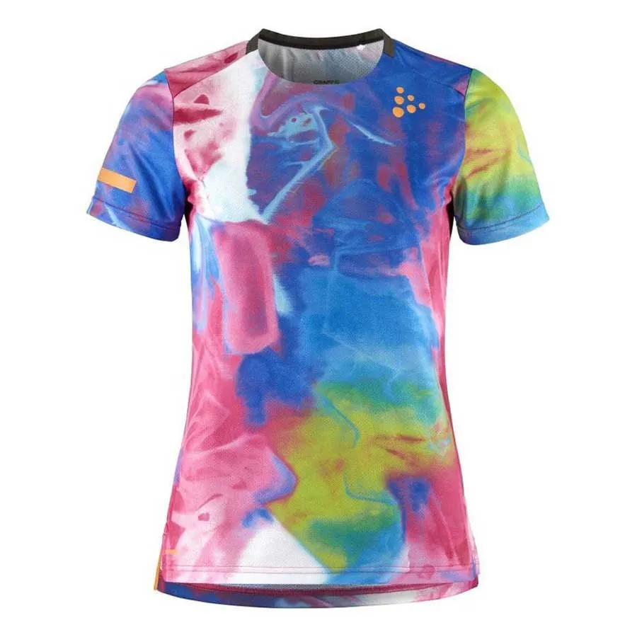 Craft Pro Hypervent Jaquard T-shirt Med Korta ärmar female, Fuchsia / multi