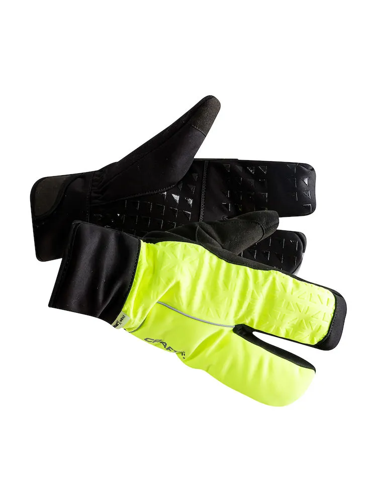 Craft Siberian Split finger handskar svart/neon-flou Craft Siberian Split finger handskar svart/neon-flou