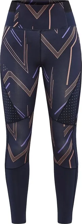 Craft Women's Pro Charge Blocked Tights, Blaze-Cliff Craft Women's Pro Charge Blocked Tights, Blaze-Cliff