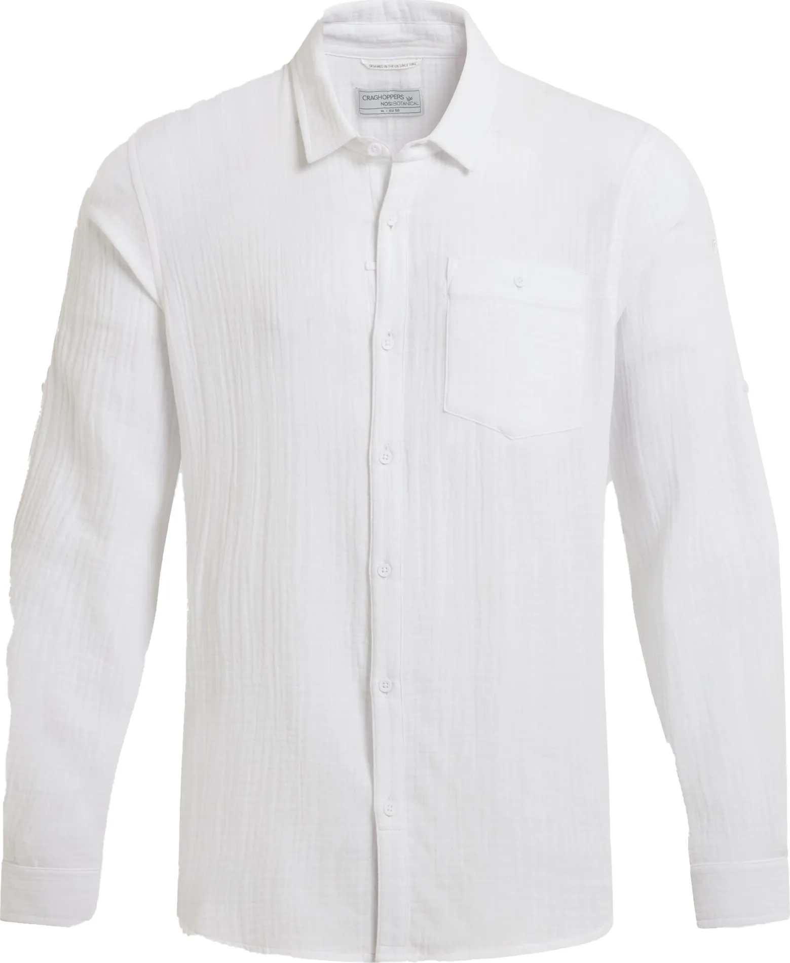 Craghoppers Men's Moro Long Sleeved Shirt, White Craghoppers Men's Moro Long Sleeved Shirt, White