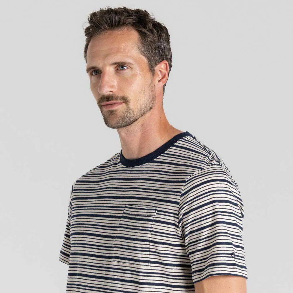 Craghoppers Mollugo T-shirt Med Korta ärmar, Blue navy stripe
