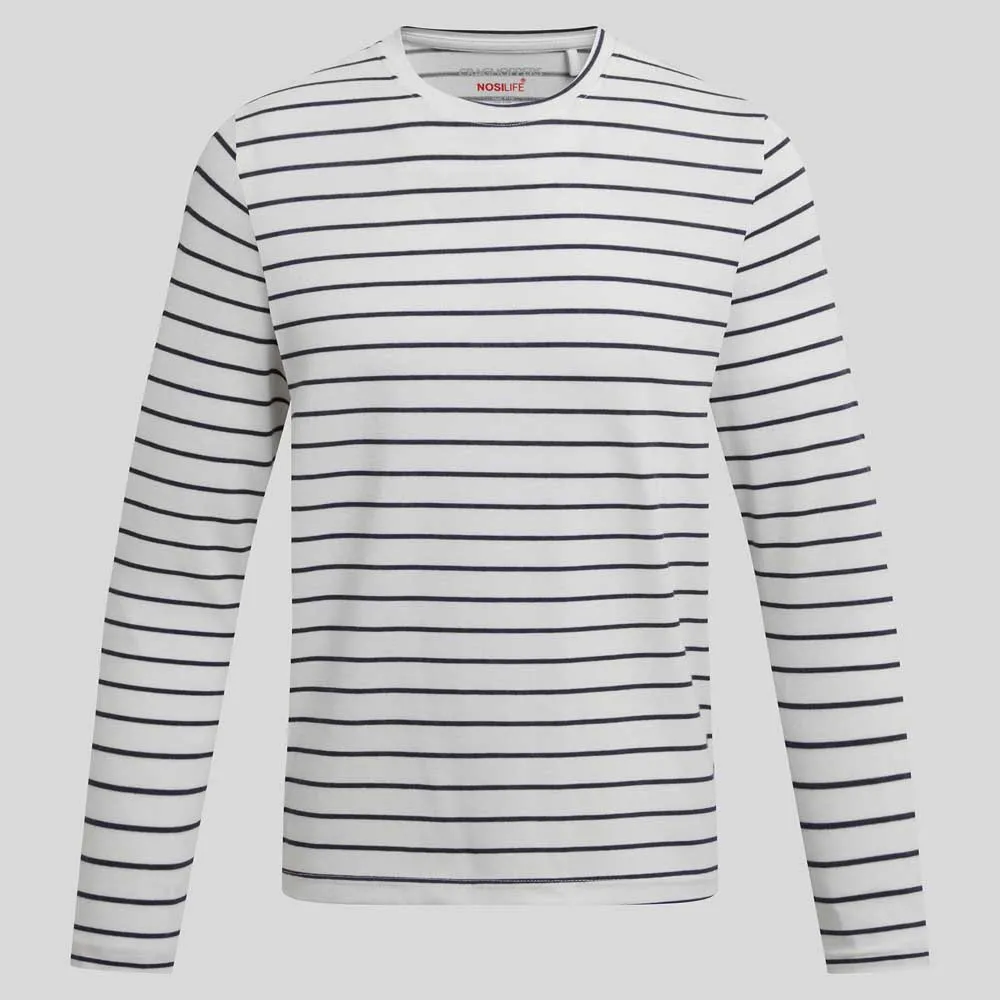 Craghoppers Nosilife Cruz T-shirt Med Lång ärm Refurbished, Blue navy stripe, 9-10Y