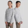 Craghoppers Nosilife Cruz T-shirt Med Lång ärm Refurbished, Blue navy stripe, 9-10Y