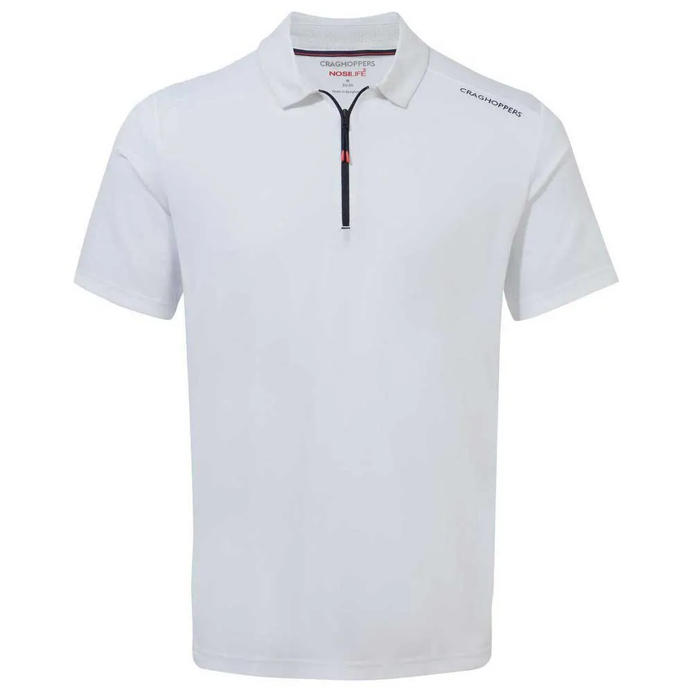 Craghoppers Nosilife Pro Active Kortärmad Polotröja, Optic white