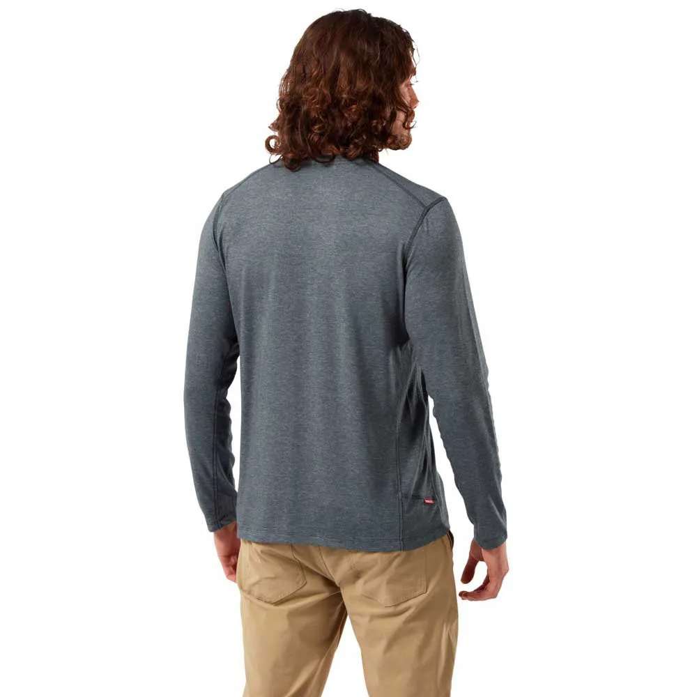 Craghoppers Nosilife Talen T-shirt Med Lång ärm, Black pepper marl