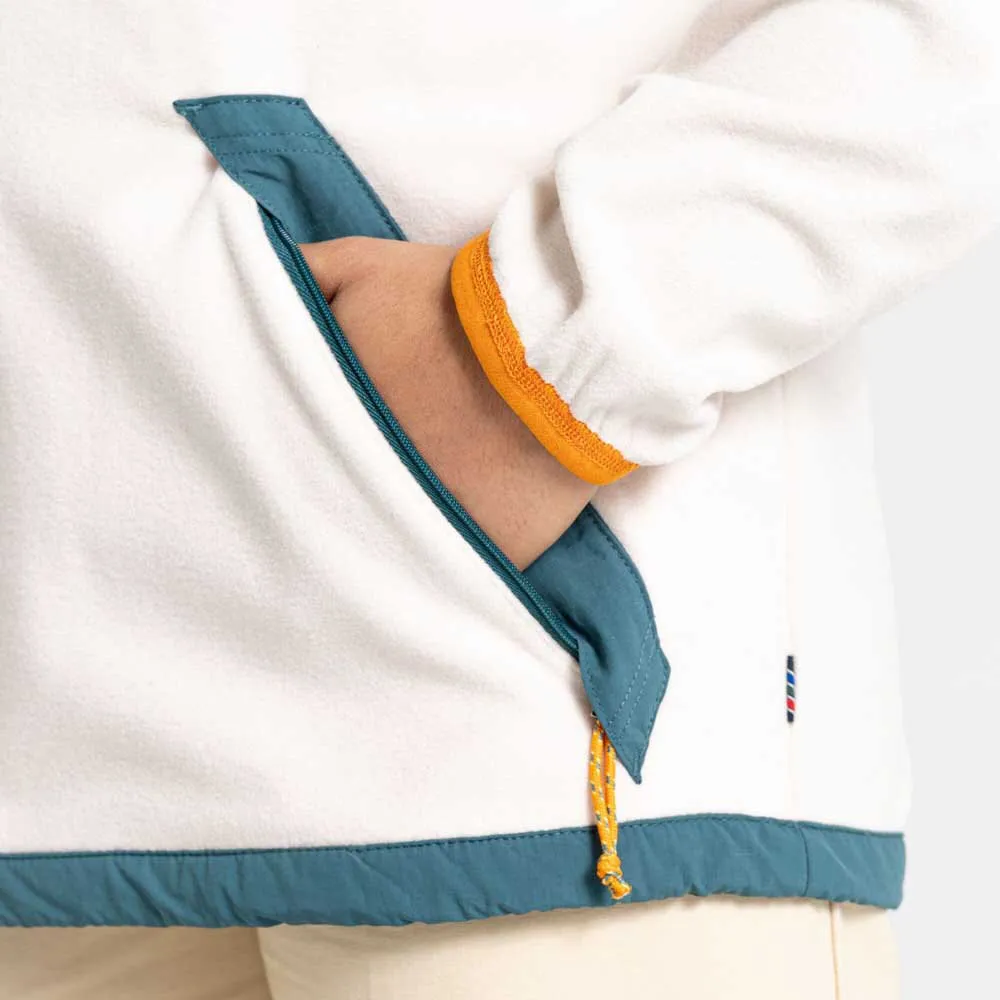 Craghoppers Welwood Fleece Med Halv Dragkedja, Ecru