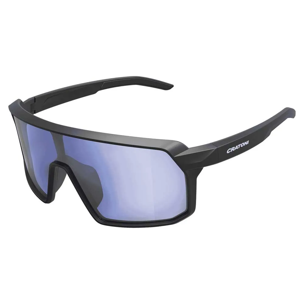 CRATONI Skyvision Foto Kromatiska Solglasögon, Black matt, Clear Blue Mirror/CAT1-3