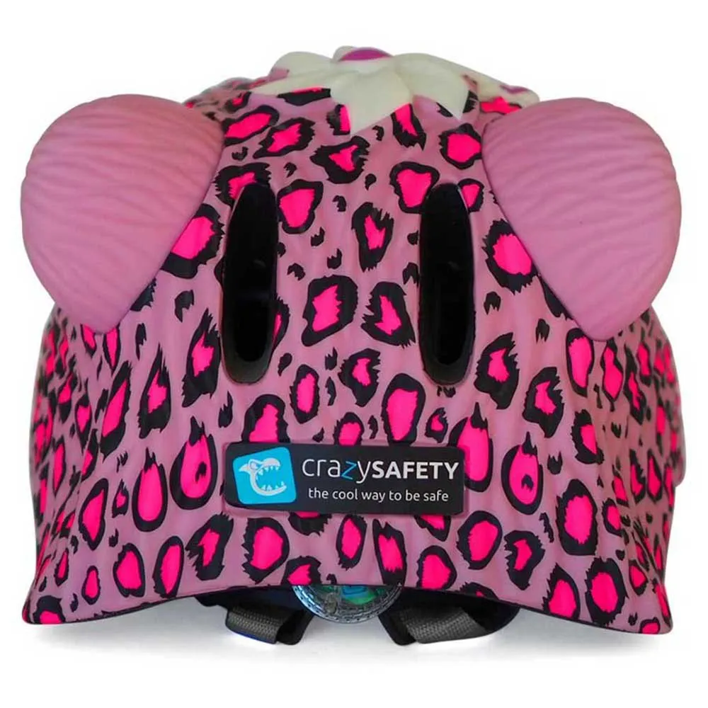 Crazy Safety Leopard Juniorhjälm, Pink Crazy Safety Leopard Juniorhjälm, Pink