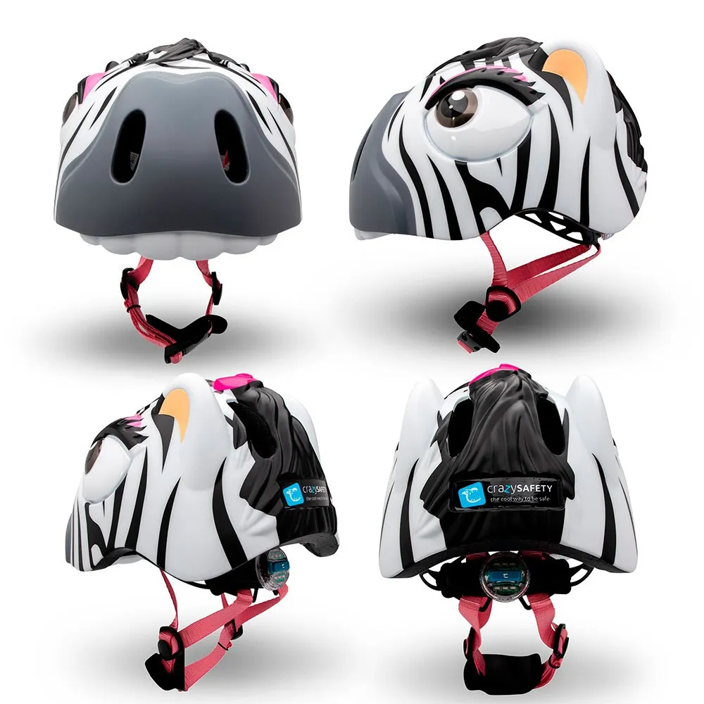 Crazy Safety Zebra Juniorhjälm, Black / White Crazy Safety Zebra Juniorhjälm, Black / White