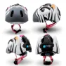 Crazy Safety Zebra Juniorhjälm, Black / White