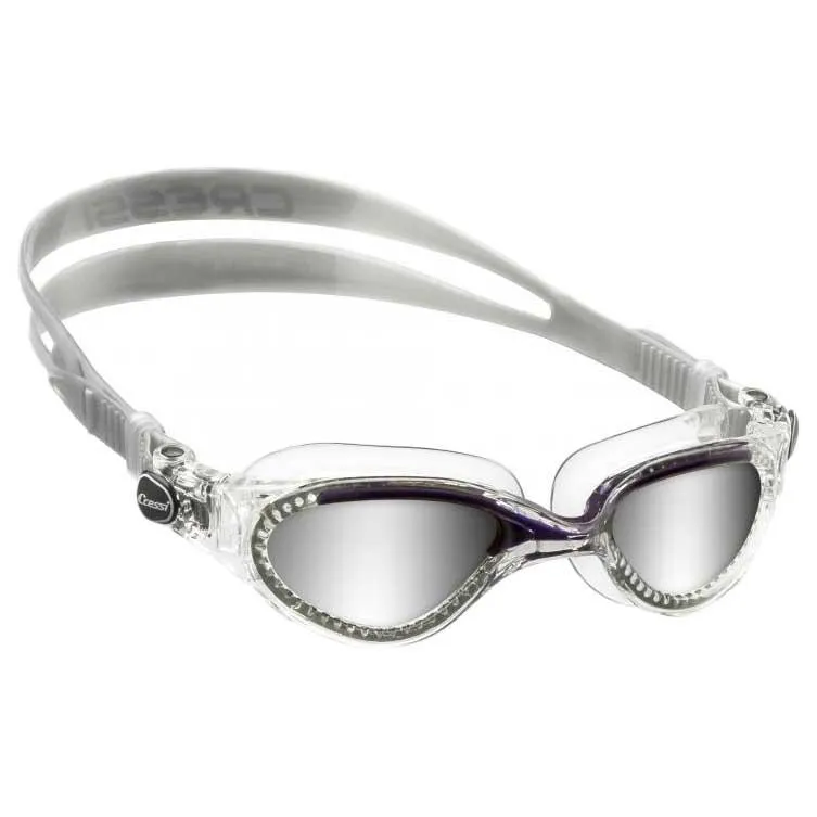 Cressi Flash Simglasögon Med Spegelglas unisex, Clear / blue mirrored, One Size
