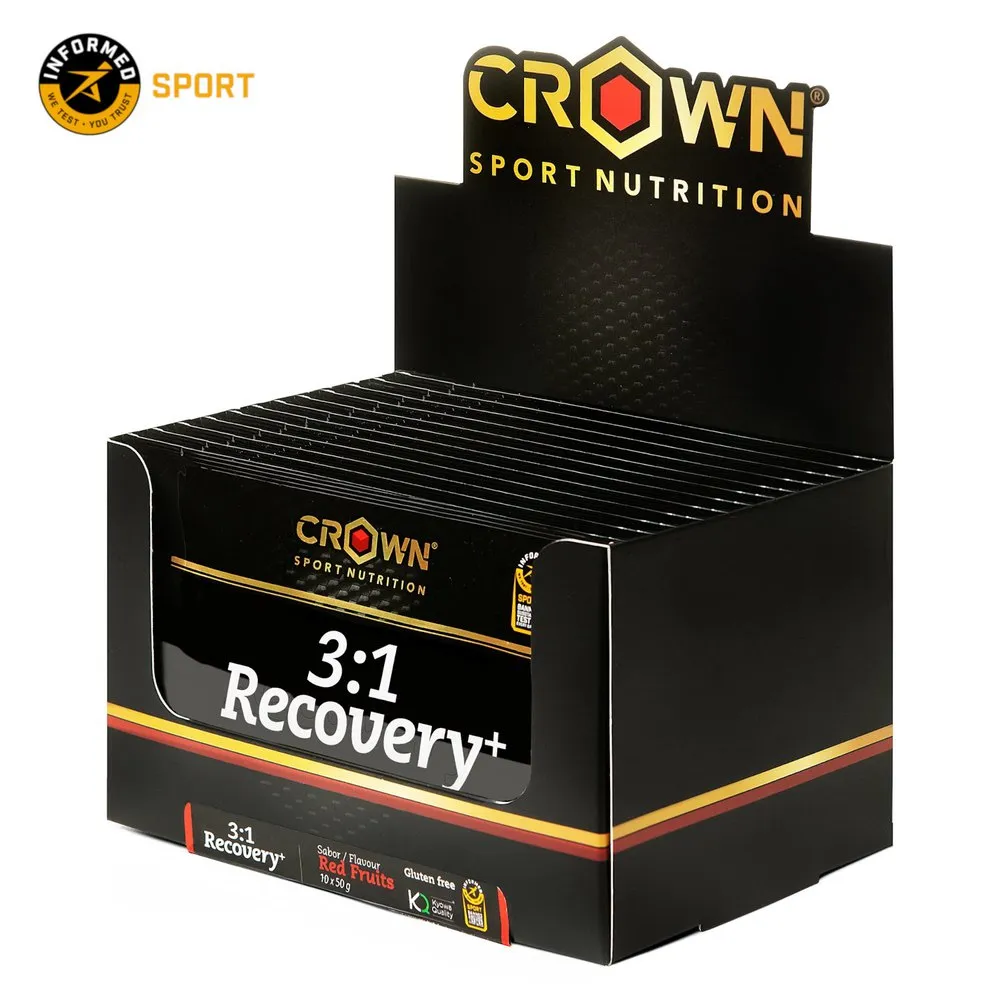 Crown Sport Nutrition 3:1 Recovery+ Återhämtningsdos I Ask Bär 50g 10 Enheter, Black, One Size