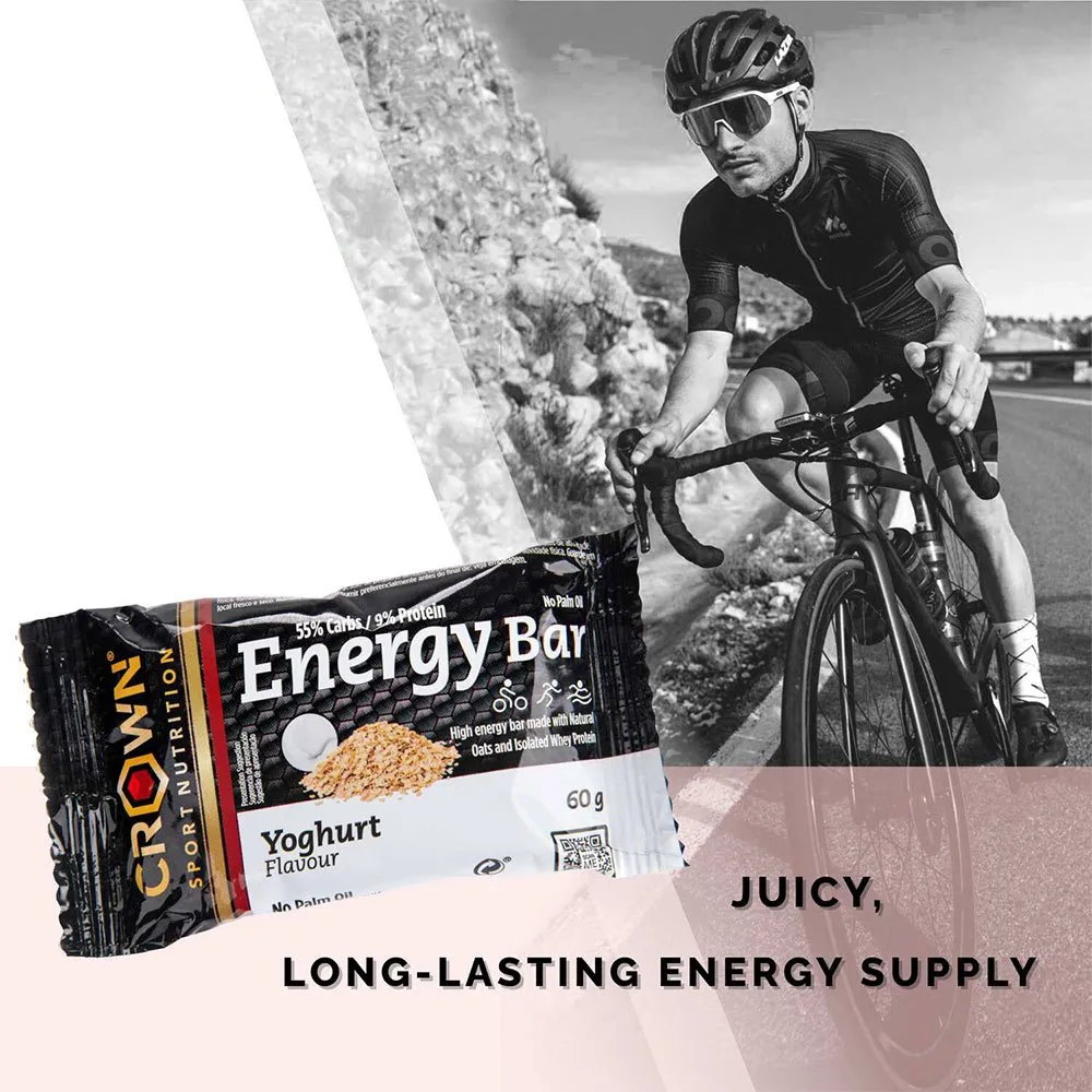 Crown Sport Nutrition Ask Med Yoghurt-energibars 60g 12 Enheter, Black / white, One Size