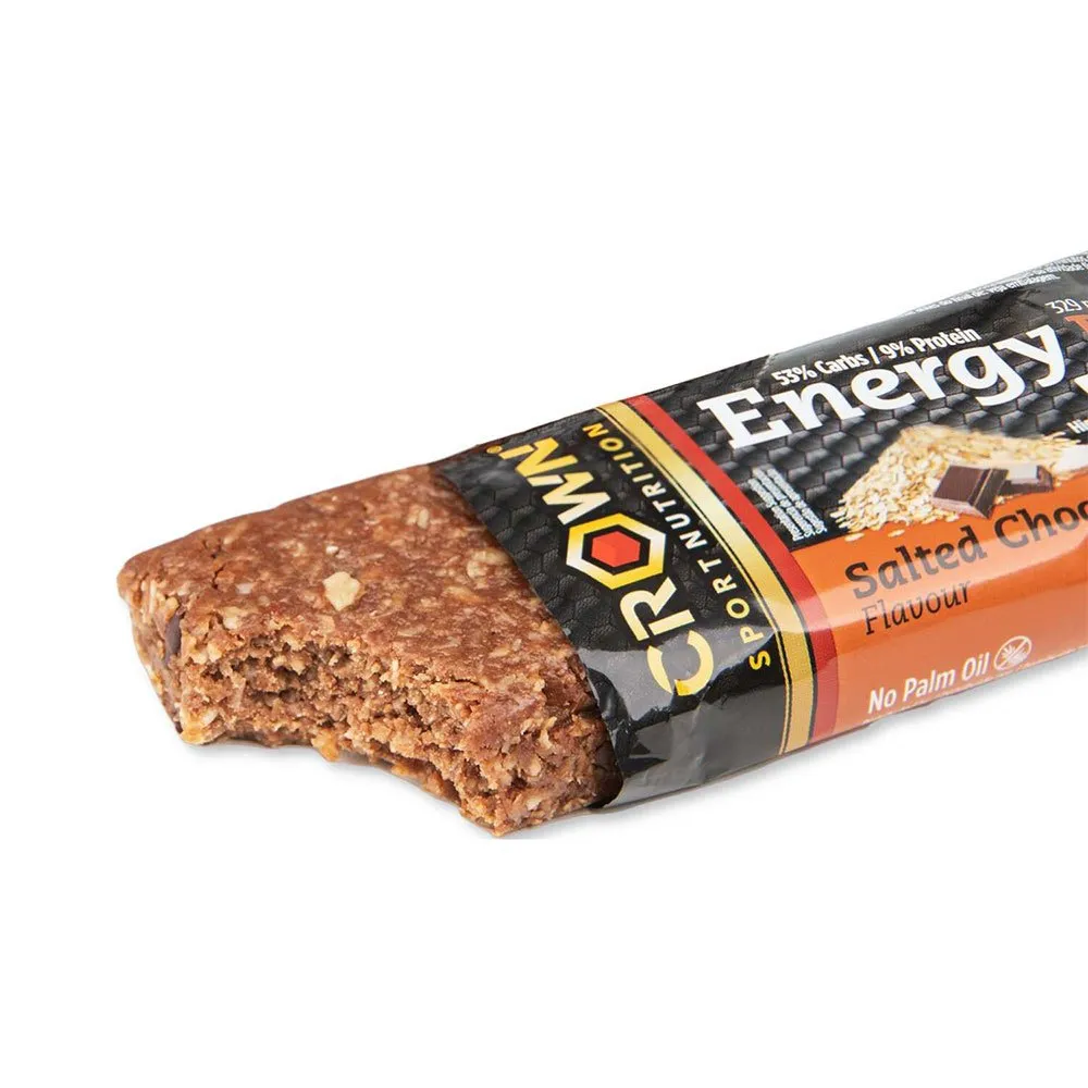 Crown Sport Nutrition Energibar Låda Choklad Salt 60g 12 Enheter, Black / orange, One Size
