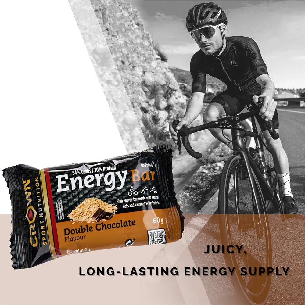 Crown Sport Nutrition Energibar Låda Dubbel Choklad 60g 12 Enheter, Black / brown, One Size Crown Sport Nutrition Energibar Låda Dubbel Choklad 60g 12 Enheter, Black / brown, One Size