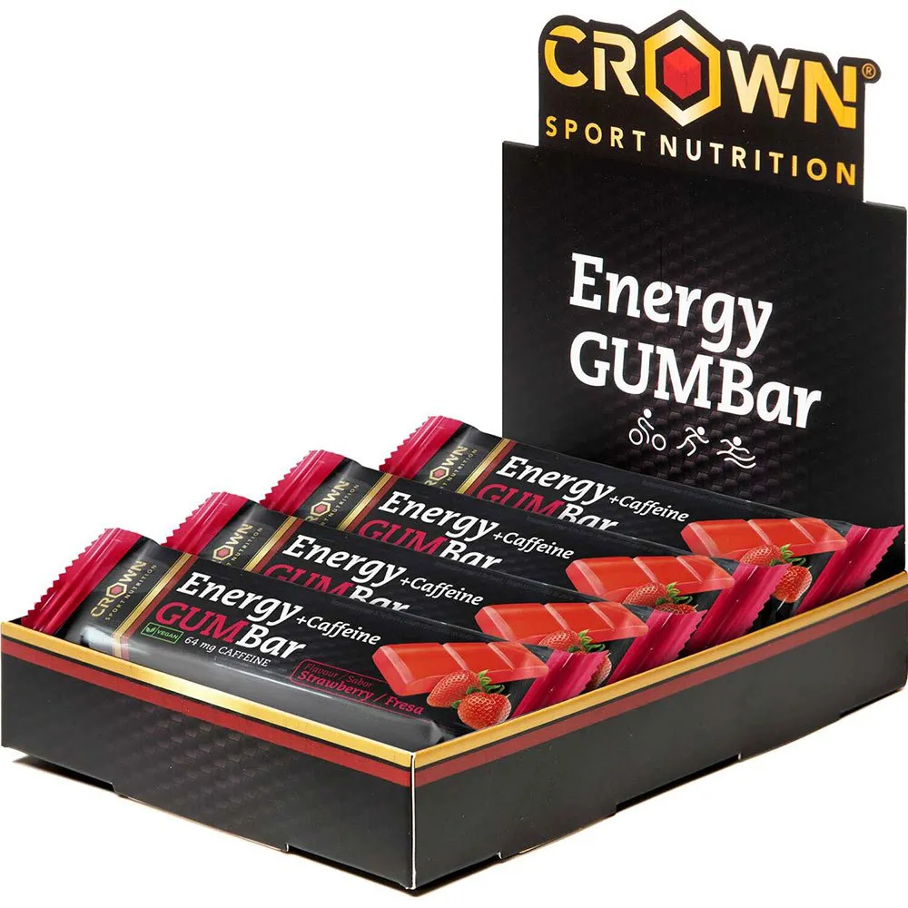 Crown Sport Nutrition Energibar Låda Jordgubbe 30g 12 Enheter, Black / red, One Size