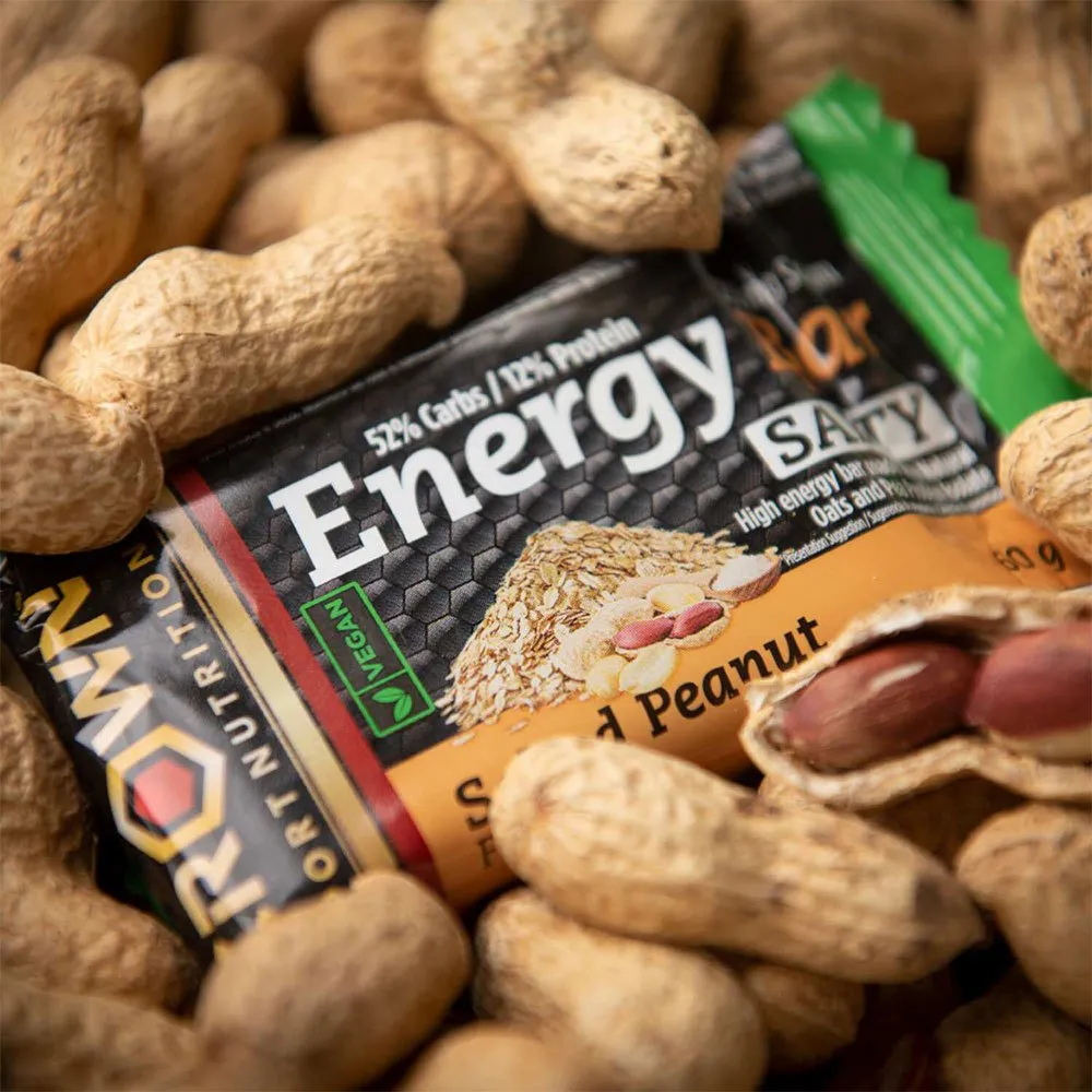 Crown Sport Nutrition Energibar Låda Saltad Jordnöt 60g 12 Enheter, Black / brown / green, One Size