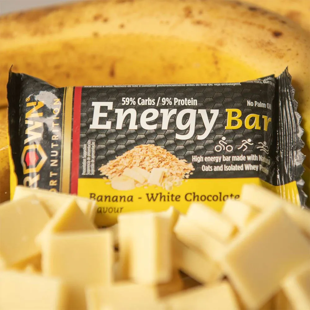 Crown Sport Nutrition Energibar Låda Vit Choklad Banan 60g 12 Enheter, Black / yellow, One Size Crown Sport Nutrition Energibar Låda Vit Choklad Banan 60g 12 Enheter, Black / yellow, One Size