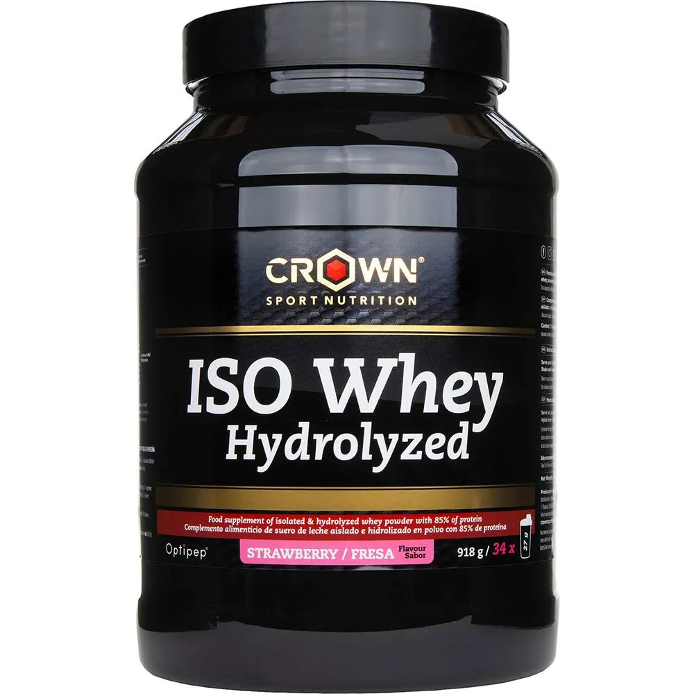Crown Sport Nutrition Hydrolyzed Vassleproteinisolat Jordgubbe 918g, Black, One Size