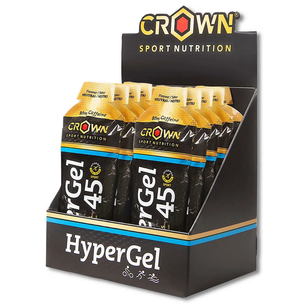 Crown Sport Nutrition Hyper 45 Neutral Låda Med Energigeler 75g 10 Enheter