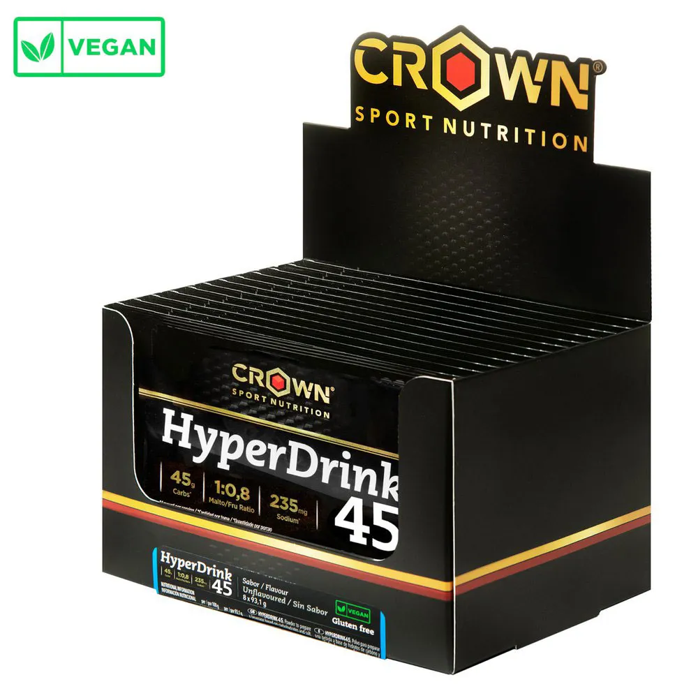 Crown Sport Nutrition Hyperdrink 45 Energidryck Engångsdos Förpackning Neutral Smak 47g 10 Enheter, Black, One Size Crown Sport Nutrition Hyperdrink 45 Energidryck Engångsdos Förpackning Neutral Smak 47g 10 Enheter, Black, One Size