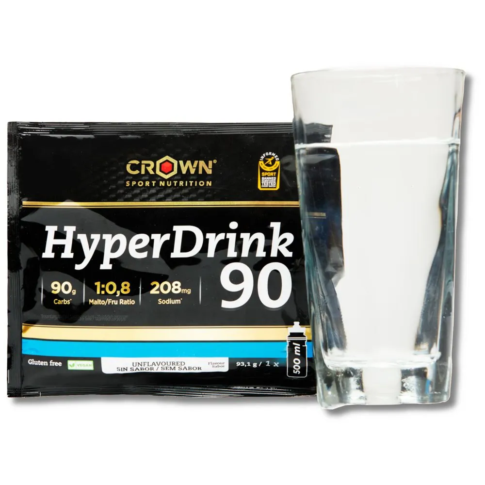 Crown Sport Nutrition Hyperdrink 90 Energidryckspulver Neutral Smak 1.49kg, Black, One Size